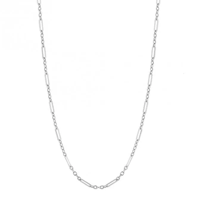 Multi-Link Chain 9ct White Gold Necklace GN381