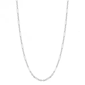 Multi-Link Chain 9ct White Gold Necklace GN381