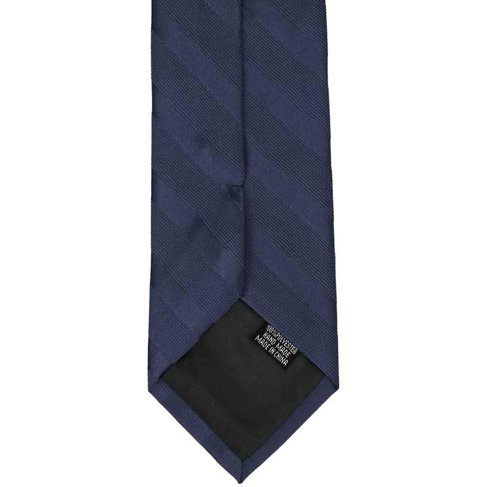 Navy Blue Elite Extra Long Striped Necktie