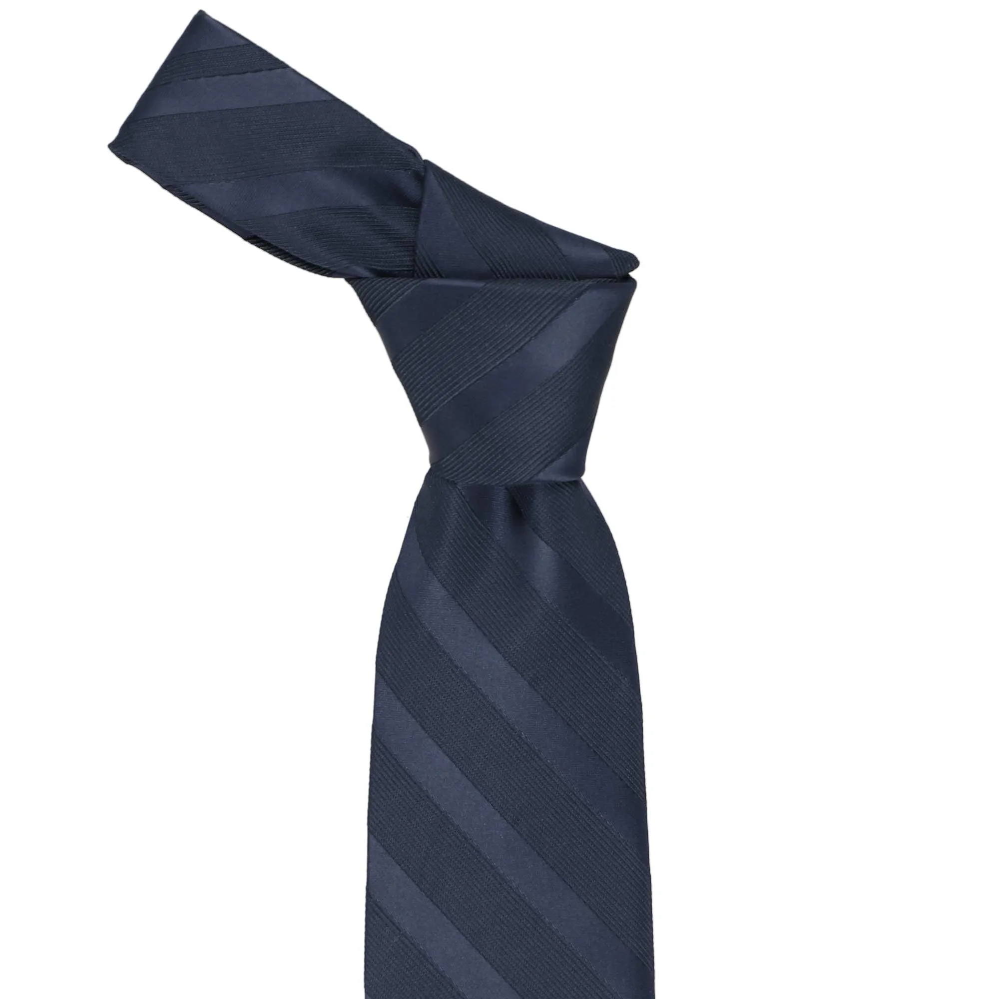 Navy Blue Elite Extra Long Striped Necktie