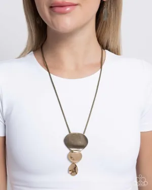 Paparazzi Necklace ~ Cascading Commercial - Brass