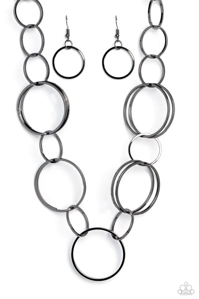 Paparazzi Necklace ~ Shimmering Symphony - Black