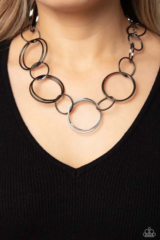 Paparazzi Necklace ~ Shimmering Symphony - Black