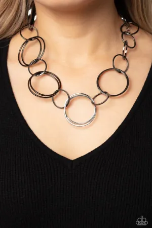 Paparazzi Necklace ~ Shimmering Symphony - Black