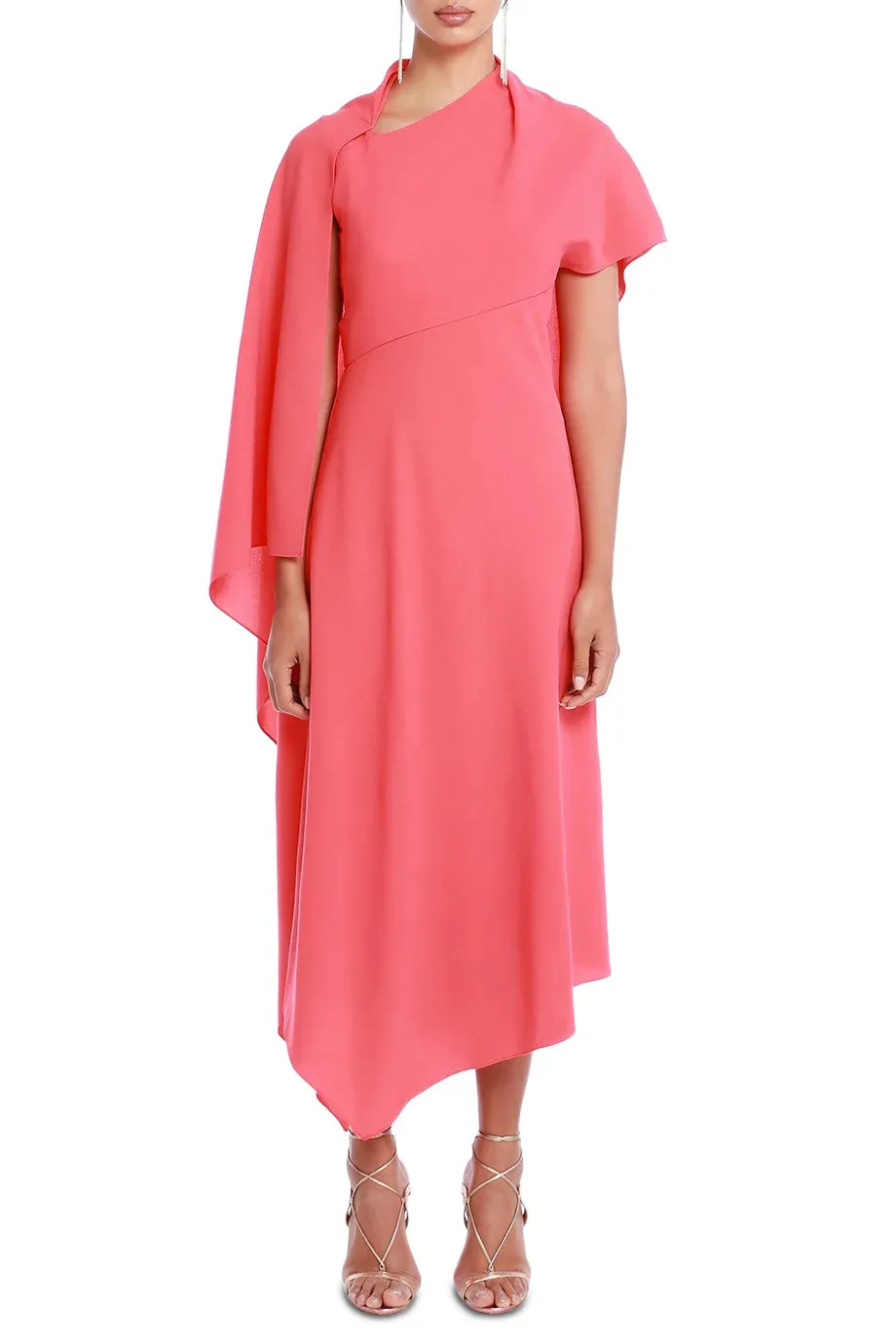 Pascale Asymmetric Midi Dress
