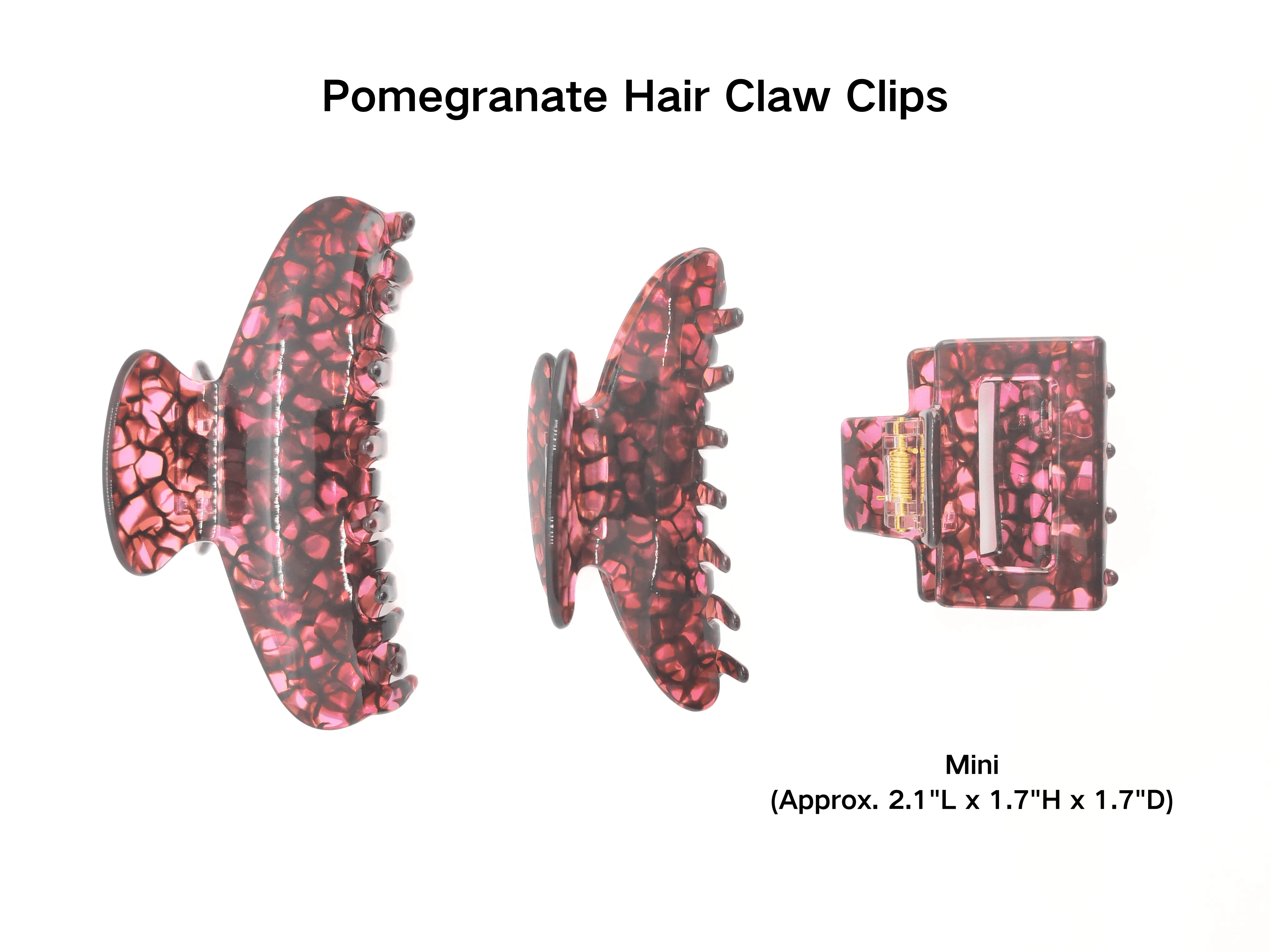 Pomegranate Square Jaw Hair Clip