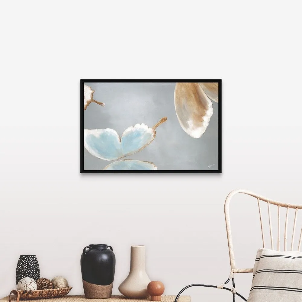 "Graceful Flight III" Black Float Frame Canvas Art