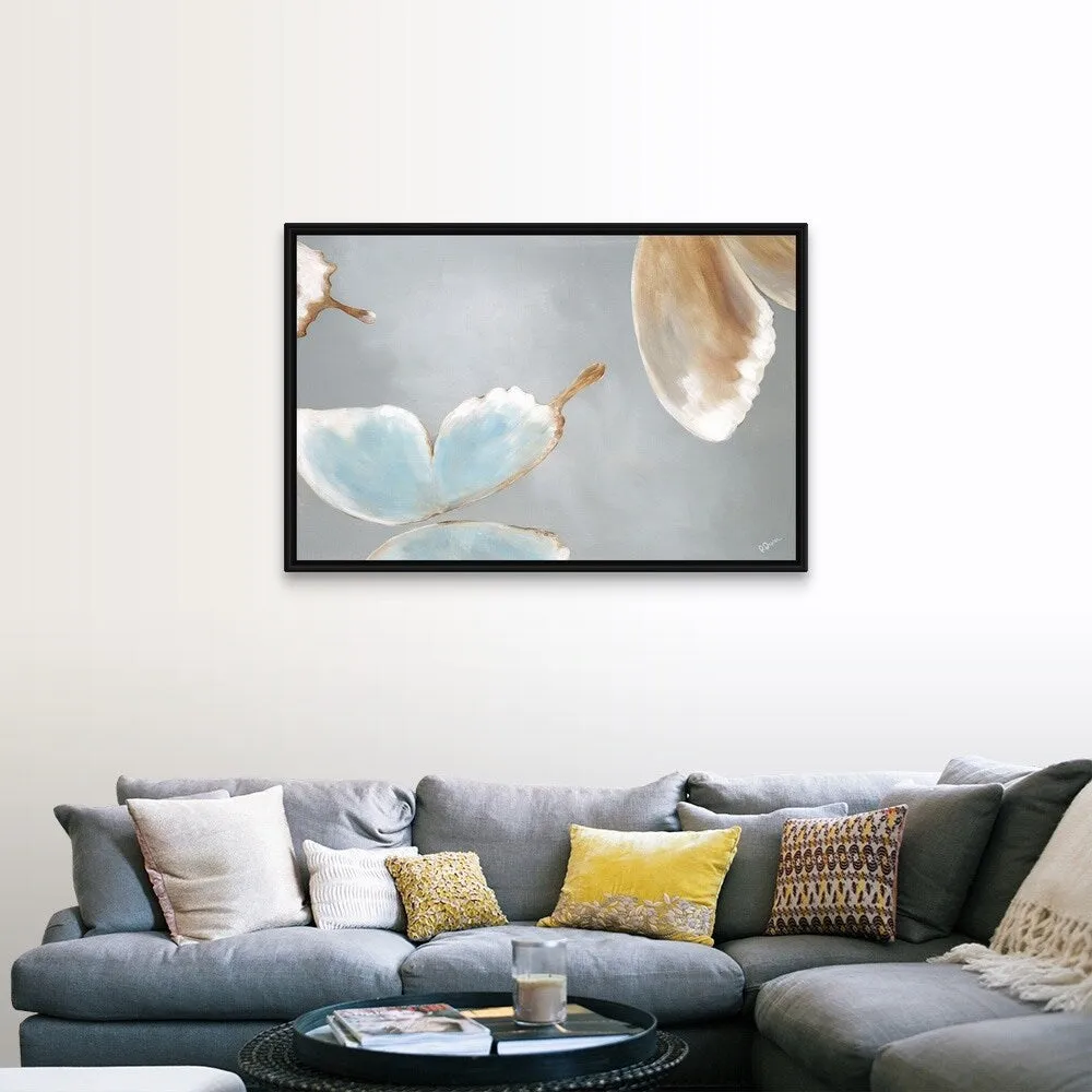 "Graceful Flight III" Black Float Frame Canvas Art