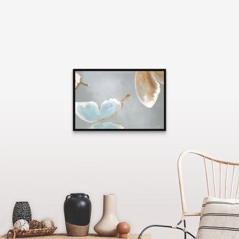 "Graceful Flight III" Black Float Frame Canvas Art