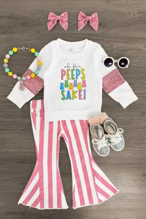 "Oh For Peeps Sake!" Denim Bell Bottom Set
