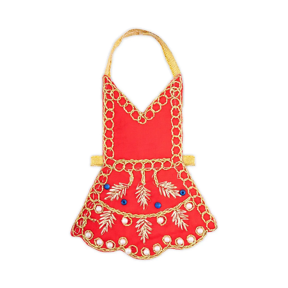 Radha Dress - 4 Inches | Embroidery Radha Costume/ Radhai Costume for Deity