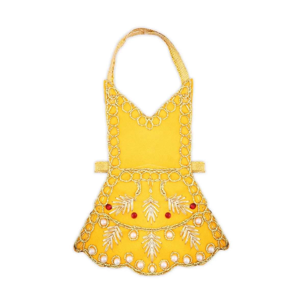 Radha Dress - 4 Inches | Embroidery Radha Costume/ Radhai Costume for Deity