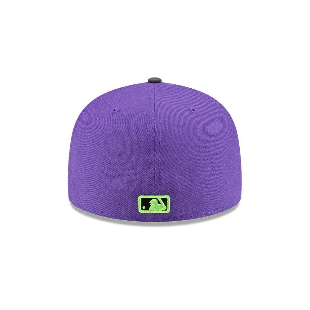 Rays New Era Purple Grey City Connect Skyray Tampa Flames 59Fifty Fitted Hat