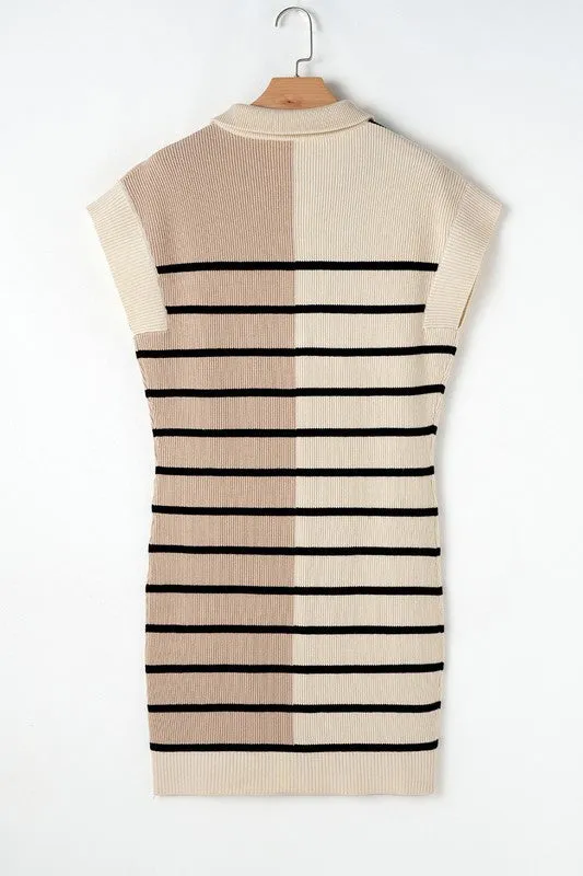 Striped multi colored dress