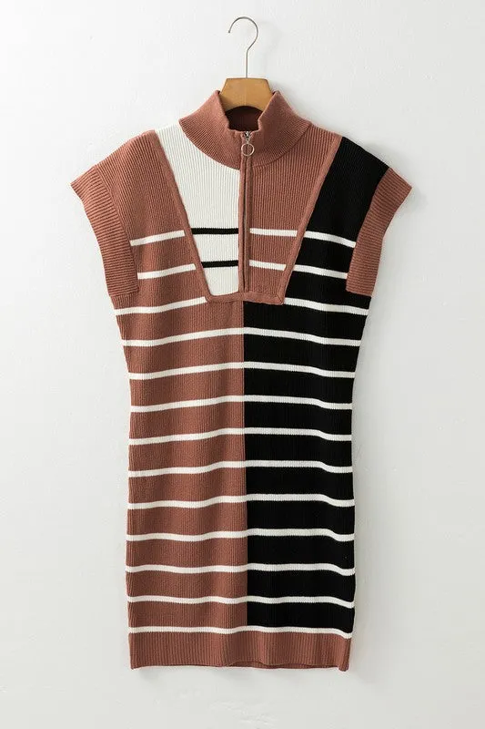 Striped multi colored dress